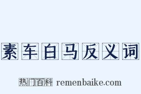 素车白马反义词是什么意思的图片